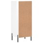 Credenza Bianco Lucido 34,5x34x90 cm in Legno Multistrato