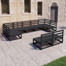 Set Divani da Giardino 9 pz in Legno Massello di Pino