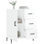 Credenza 69,5x34x90 cm in Legno Multistrato Bianco Lucido