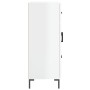 Credenza 69,5x34x90 cm in Legno Multistrato Bianco Lucido