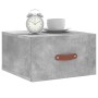 Comodini a Muro 2 pz Grigio Cemento 35x35x20 cm