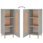 Credenza Grigio Cemento 34,5x34x90 cm in Legno Multistrato