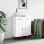 Credenza 69,5x34x90 cm in Legno Multistrato Bianco Lucido