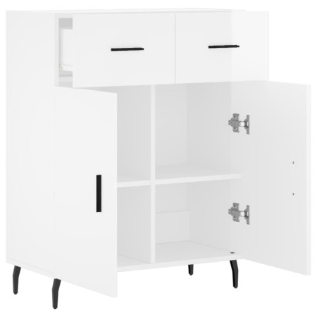 Credenza 69,5x34x90 cm in Legno Multistrato Bianco Lucido