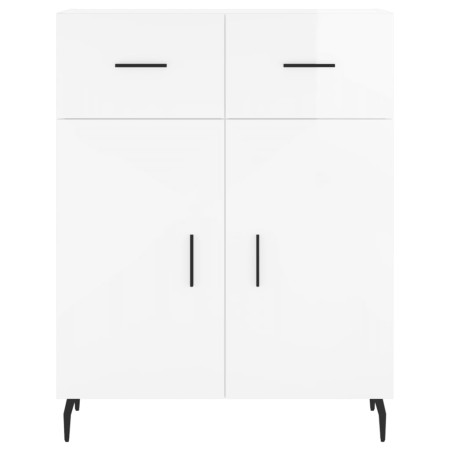 Credenza 69,5x34x90 cm in Legno Multistrato Bianco Lucido