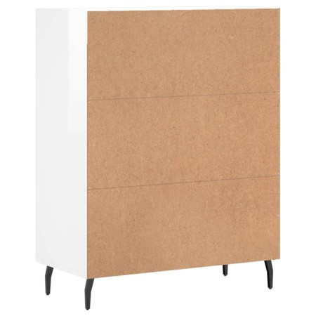 Credenza 69,5x34x90 cm in Legno Multistrato Bianco Lucido