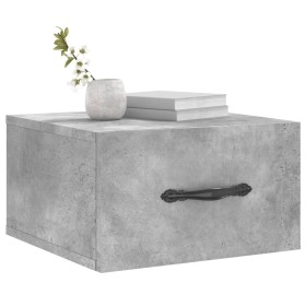 Comodini a Muro 2 pz Grigio Cemento 35x35x20 cm