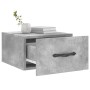 Comodini a Muro 2 pz Grigio Cemento 35x35x20 cm