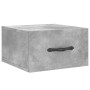 Comodini a Muro 2 pz Grigio Cemento 35x35x20 cm