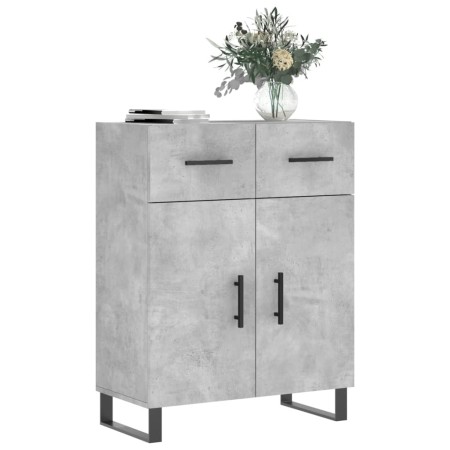 Credenza Grigio Cemento 69,5x34x90 cm in Legno Multistrato