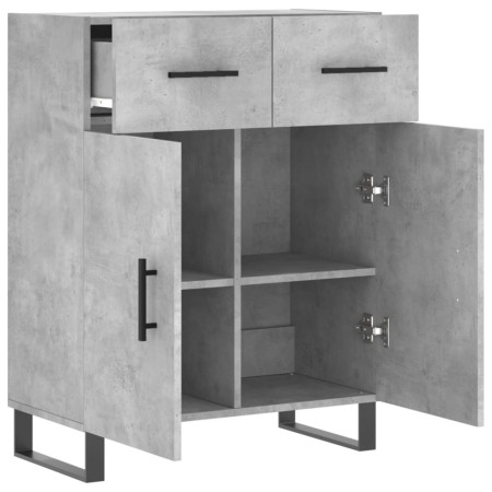 Credenza Grigio Cemento 69,5x34x90 cm in Legno Multistrato