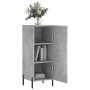 Credenza Grigio Cemento 34,5x34x90 cm in Legno Multistrato