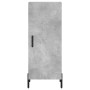 Credenza Grigio Cemento 34,5x34x90 cm in Legno Multistrato