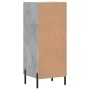 Credenza Grigio Cemento 34,5x34x90 cm in Legno Multistrato