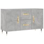 Credenza Grigio Cemento 100x36x60 cm in Legno Multistrato