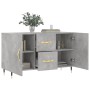 Credenza Grigio Cemento 100x36x60 cm in Legno Multistrato