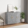 Credenza Grigio Cemento 90x34x80 cm in Legno Multistrato