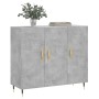 Credenza Grigio Cemento 90x34x80 cm in Legno Multistrato