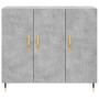 Credenza Grigio Cemento 90x34x80 cm in Legno Multistrato