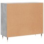 Credenza Grigio Cemento 90x34x80 cm in Legno Multistrato