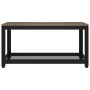 Tavolino da Salotto Grigio e Nero 90x45x45 cm in MDF e Ferro