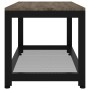 Tavolino da Salotto Grigio e Nero 90x45x45 cm in MDF e Ferro