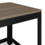 Tavolino da Salotto Grigio e Nero 90x45x45 cm in MDF e Ferro