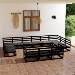 Set Divani da Giardino 13 pz in Legno Massello di Pino