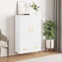 Credenza Bianco Lucido 69,5x31x115 cm in Legno Multistrato