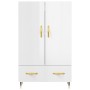 Credenza Bianco Lucido 69,5x31x115 cm in Legno Multistrato