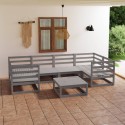 Set Divani da Giardino 7 pz in Legno Massello di Pino