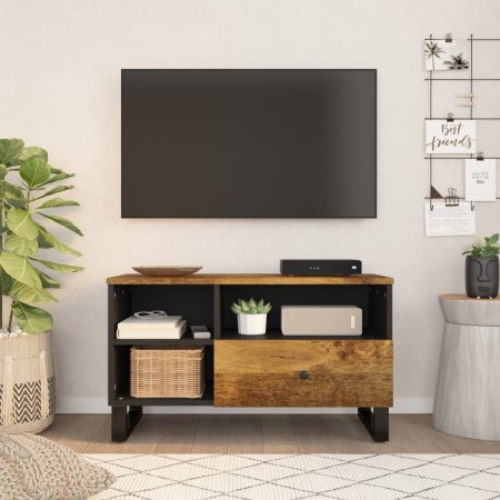 Mobile TV 80x33x46cm Legno Massello Mango e Legno Multistrato