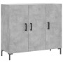 Credenza Grigio Cemento 90x34x80 cm in Legno Multistrato