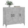 Credenza Grigio Cemento 90x34x80 cm in Legno Multistrato