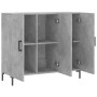 Credenza Grigio Cemento 90x34x80 cm in Legno Multistrato