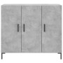 Credenza Grigio Cemento 90x34x80 cm in Legno Multistrato