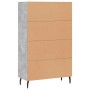 Credenza Grigio Cemento 69,5x31x115 cm in Legno Multistrato