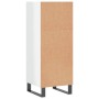 Credenza Bianco Lucido 34,5x32,5x90 cm in Legno Multistrato