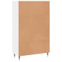 Credenza Bianco Lucido 69,5x31x115 cm in Legno Multistrato