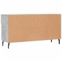 Panca Porta Scarpe Grigio Cemento 102x35x55cm Legno Multistrato