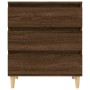 Credenza Rovere Marrone 60x35x70 cm in Legno Multistrato