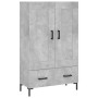 Credenza Grigio Cemento 69,5x31x115 cm in Legno Multistrato