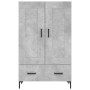 Credenza Grigio Cemento 69,5x31x115 cm in Legno Multistrato