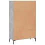 Credenza Grigio Cemento 69,5x31x115 cm in Legno Multistrato