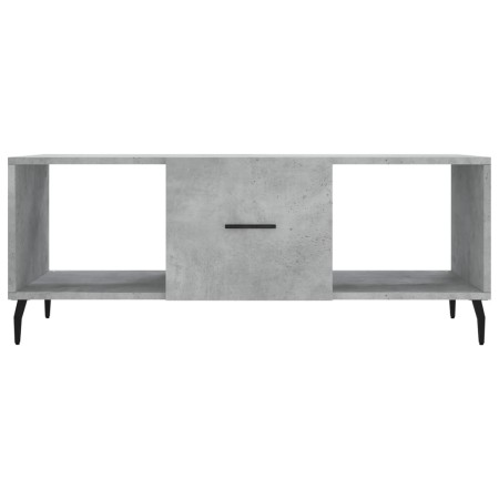 Tavolino Salotto Grigio Cemento 102x50x40 cm Legno Multistrato