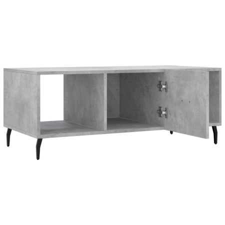 Tavolino Salotto Grigio Cemento 102x50x40 cm Legno Multistrato