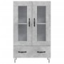 Credenza Grigio Cemento 69,5x31x115 cm in Legno Multistrato