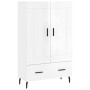 Credenza Bianco Lucido 69,5x31x115 cm in Legno Multistrato