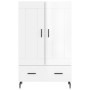 Credenza Bianco Lucido 69,5x31x115 cm in Legno Multistrato