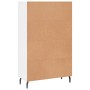 Credenza Bianco Lucido 69,5x31x115 cm in Legno Multistrato